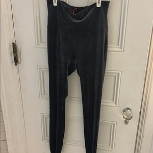 Spank Dark Grey High-Waisted Leggings -velvet